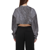 Russian Blue Cropped Crewneck Sweatshirt