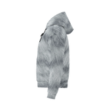 Silver Tabby Unisex Fleece-Lined Pocket Hoodie
