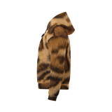 Rosetted-Bengal Unisex Fleece-Lined Pocket Hoodie