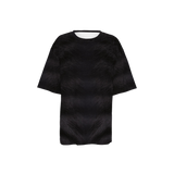 Black Tabby Women's Oversized Short-Sleeve T-Shirt