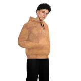 Orange Tabby Unisex Fleece-Lined Pocket Hoodie