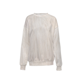 White Women's Relaxed Fit Crewneck Sweatshirt