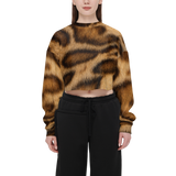 Rosetted Bengal Cropped Crewneck Sweatshirt