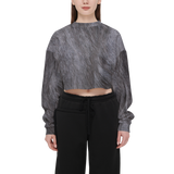 Russian Blue Cropped Crewneck Sweatshirt