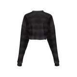 Black Tabby Cropped Crewneck Sweatshirt