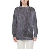 Grey Women's Relaxed Fit Crewneck Sweatshirt
