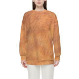 Orange Tabby Women's Relaxed Fit Crewneck Sweatshirt