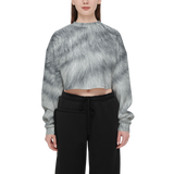 Silver Tabby Cropped Crewneck Sweatshirt