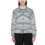 Silver Mackerel Tabby Cat Bomber Jacket