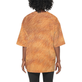 Orange Tabby Women's Oversized Short-Sleeve T-Shirt
