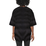 Black Tabby Women's Oversized Short-Sleeve T-Shirt