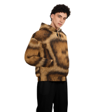 Rosetted-Bengal Unisex Fleece-Lined Pocket Hoodie