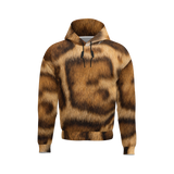Rosetted-Bengal Unisex Fleece-Lined Pocket Hoodie