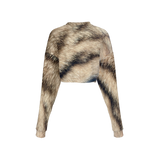 Bengal Tabby Cropped Crewneck Sweatshirt