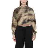 Bengal Tabby Cropped Crewneck Sweatshirt