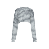 Silver Tabby Cropped Crewneck Sweatshirt