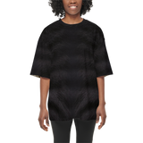 Black Tabby Women's Oversized Short-Sleeve T-Shirt